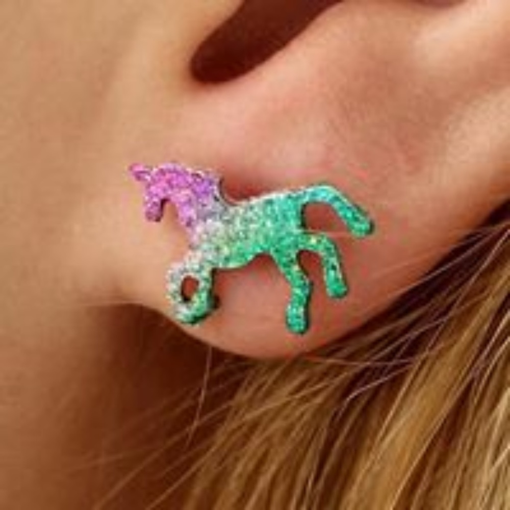 Multicolored Unicorn Earrings